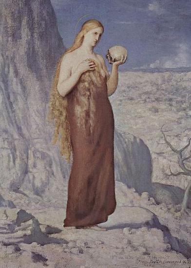 Pierre Puvis de Chavannes Hl. Maria Magdalena in der Wuste oil painting picture
